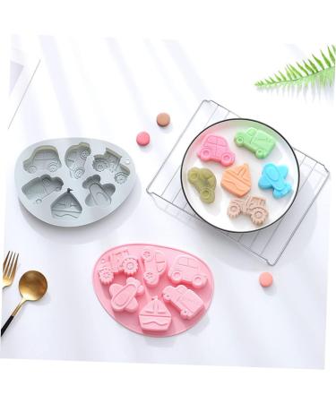 Alipis 2pcs Silicone Baking Mold Silicone Molds Fruit Tray Vehicle Chocolate Mold 3D Mousse Fondant Mold 21x16cm Pink - Buy Online on SooperMarket.com