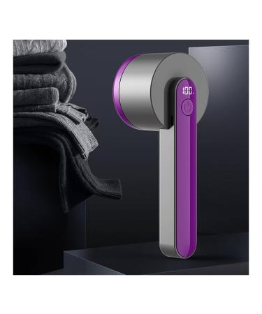 Rechargeable Fuzz Remover Fabric Shaver for Clothing Electric Lint Remover with 6 Leaf Blades Lint Shaver Sweater Shaver Fabric Deffuzer Couch Pilling Remover Trimmer for Furniture Pills Purple