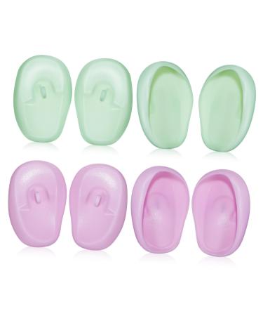 Gogogmee 4 Pairs Hairdressing Ear Covers Ear Covers for Hair Dryer Ear Covers for Swimming Ear Covers for Shower Silicone Hair Dyeing Ear Covers Silicone Hair Dyeing Earmuffs Ear Protectors