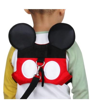 Toddler Leash & Harness, Yimidear Child Anti Lost Leash Baby Cute Safety Harness Belt Strap Hold Kids Close While Walking for Boys and Girls(Red)