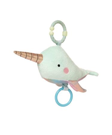 Manhattan Toy Under The Sea Narwhal Baby Teether & Travel Pull Toy Narwhal Activity Toy