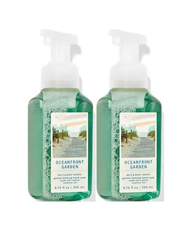 Bath & Body Works Oceanfront Garden Gentle Foaming Hand Soap 8.75 Ounce 2-Pack (Oceanfront Garden) 1.0 pounds Oceanfront Garden 8.75 Ounce