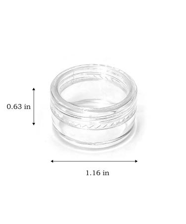 55Pcs 5g Sample Containers with Lids, Labels - Clear Acrylic Jars for Cosmetics, Creams, Makeup, Nails - Buy Online on SooperMarket.com