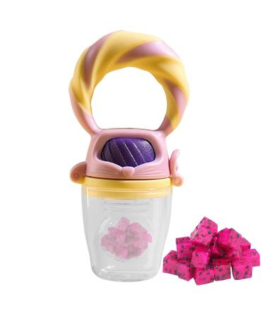 Buy Fruit Pacifier Feeding Silicone Teether | Safe Soft Silicone Feeder for Fruits & Vegetables - Shenrongtong Pink - Buy Online on SooperMarket.com