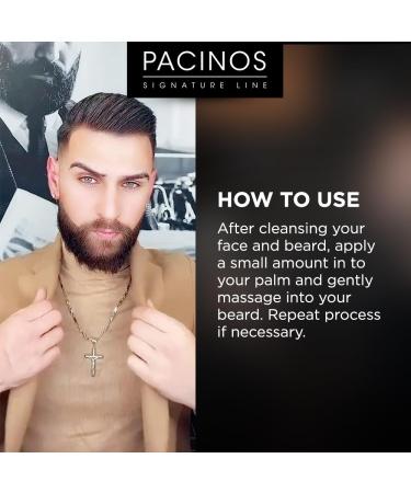 Pacinos Beard Oil - Frizz-Free Beard Care Relieves Itching Promotes Growth & Shine with Essential Oils - Buy Online on SooperMarket.com
