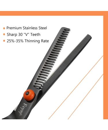 FCYSY Professional Hairdressing Scissors Thinning Set - OrangeBlack | Barber Haircut Kit for Men & Women - Buy Online on SooperMarket.com