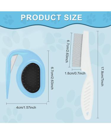 Adiwo Pet Knotting Comb - 2-Piece Steel Blade Tool for Cat Undercoat Removal | Best Knot Removal for Pets - Buy Online on SooperMarket.com