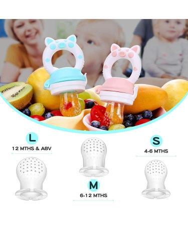 BPA-Free Baby Food Feeder & Teether - Best Teething Toy for Baby Teething Relief (Pink) - Buy Online on SooperMarket.com