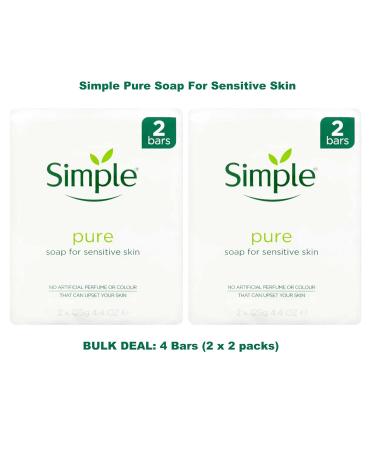 Simple Soap Bar 125g Twin Pack - Set of 4 Packs for Gentle Cleansing - Buy Online on SooperMarket.com