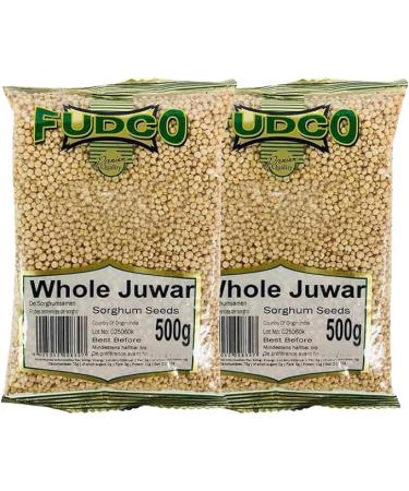 Seelans Fudco Whole Juwar | 500G | Sorghum Whole | Whole Sorghum Millet | Whole Grains | High Protein | Cholam | Millet Grains | Indian Origin | Each 500g | Pack Of 2