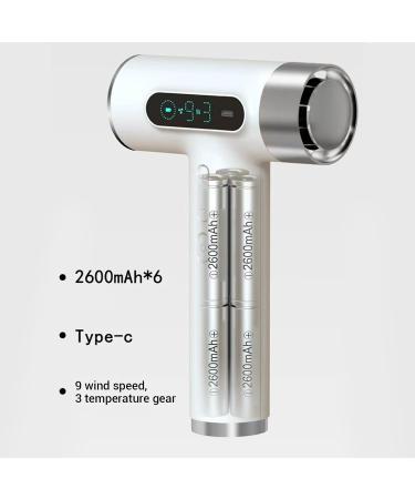 Cordless Hair Dryer 300W 100000RPM USB Portable Hairdryer 9 Wind Speeds 3 Adjustable Temperature Rechargeable Hair Dryer for Dormitory Travel Outdoor - Buy Online on SooperMarket.com