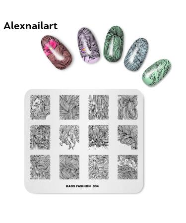 Nail Stamp Plate Set - 5pcs Picture Design Templates for Nail Art | Rock City Architecture Leopard & Hair Braiding Patterns - DIY Manicure Tools GT0011 - Buy Online on SooperMarket.com