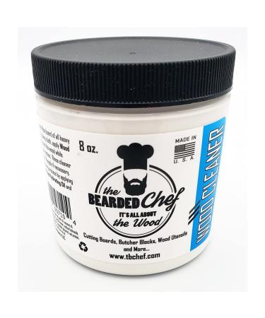 Wood Cleaner - 8 Ounces - Butcher Blocks Cutting Boards and Utensils - The Bearded Chef - Made in the USA