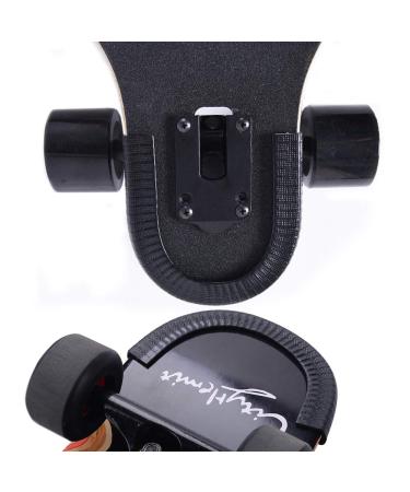 MAXPRO Skateboard Deck Guards Protector,Longboard Deck Edge Protection,Durable Shock Absorbing Rubber Cover with Excellent Grip Nose Guard and Tail Guard Black