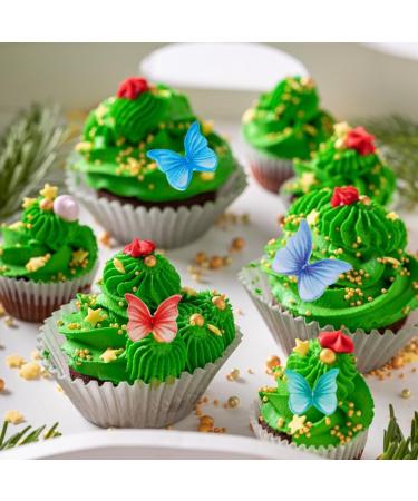 48Pcs Edible Wafer Paper Butterflies Cupcake Topper Cake Decorations Mix Edible Rice Paper Paper Cake Dessert Toppers Party Cake Decorations for Birthday Party Baby Shower Wedding Mix a - Buy Online on SooperMarket.com