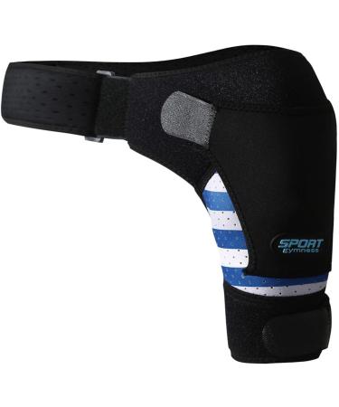 Predolo Neoprene Shoulder Support with Pressure Cushions | Compression Sleeves & Support Belt for Men & Women - Blue Left & Right Fit - Buy Online on SooperMarket.com