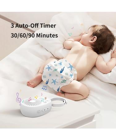 Portable White Noise Machine 1000mAh Liion Battery White Noise Sleep Sound Machine Builtin ABS 20 Home Sound Sources for Baby - Buy Online on SooperMarket.com
