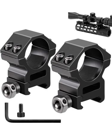 LONSEL 1'' Scope Rings: High & Medium Profile 1 Inch Mount Rings for Picatinny Rail - 2 Pack - Buy Online on SooperMarket.com