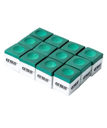 GSE Games & Sports Expert 12-Pack of Billiard/Pool Cue Chalks (6 Colors Available) Green