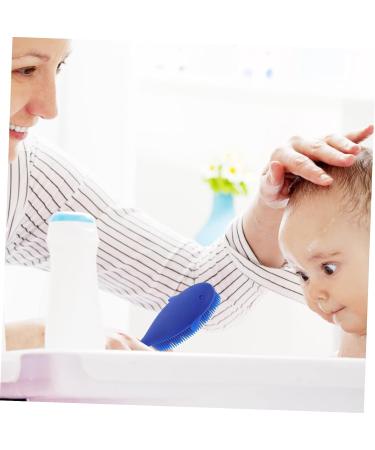 2pcs Silicone Scalp Scrubber & Shampoo Brush Set for Baby Exfoliating & Massage - Shower & Body Cleaning Accessory - Buy Online on SooperMarket.com