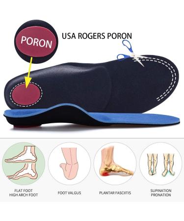 Valsole Orthopedic Insoles for Men & Women | Soft Functional Shoe Inserts for Flat Feet Plantar Fasciitis & Foot Pain | Size 35-36 EU (23cm) V107c - Buy Online on SooperMarket.com