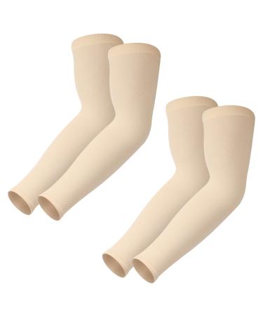 Desoto sleeves 2 pairs cooling up 50+ anti -UV arm sleeve compression arm gulp sun protection non -slip arm sleeves running cycling volleyball basketball for women men yellow*2 pairs