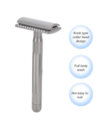 Safety Aircraft Double Edge Safety Razor | Ergonomic Brass Handle (Silver) - Buy Internationally at Your Store Name  - Buy Online on SooperMarket.com