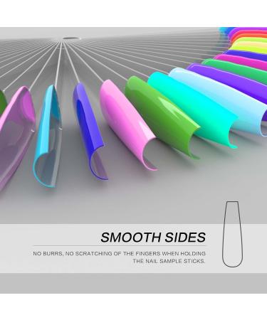 50pc Clear Fan-shaped Nail Art Swatches Sticks for Practice and Display - Keilend - Buy Online on SooperMarket.com
