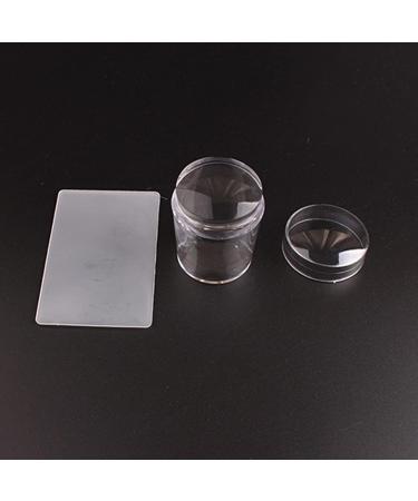 Art Stamps & Nail Scraps | Transparent Silicone Template with Lid | Easy Clean Manicure Tool in Blue Shop Internationally! - Buy Online on SooperMarket.com