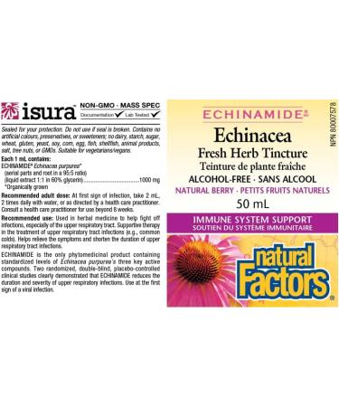 Echinacea Alcohol-Free Fresh Herb Tincture Natural Berry ECHINAMIDE - Buy Online on SooperMarket.com
