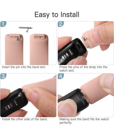 Keponew Fitbit Inspire 2 Bands 6 Pack - Teal/Plum/Rose Pink/White/Pink Sand/Lavender | Sport Wristband Replacement for Women Men Small 5.5-7.2 - Buy Online on SooperMarket.com