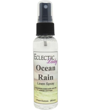 Ocean Rain Linen Spray 2 ounces - Eclectic Lady Sheet and Linen Spray - No Artificial Colors Parabens or Preservatives - Long-Lasting Scent for Bed Fabric & Pillow 2 Fluid Ounces
