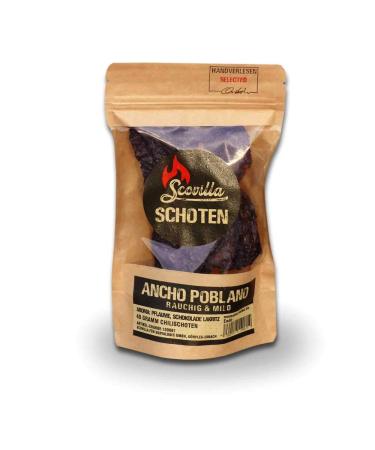 Buy Scovillas Ancho Poblano Pods - Dried 40g (1 Pack) | Premium Quality for Authentic Cooking | Fast International Shipping - Buy Online on SooperMarket.com