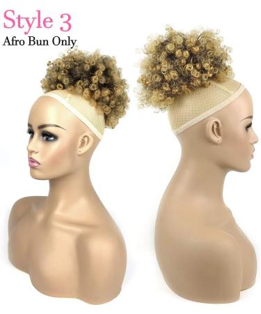 Afro Puff Drawstring Ponytail with 2 Replaceable Bangs Afro High Puff Bun with Spring Curl Bangs and Afro Puff Bangs Clip in Hairpieces Pineapple Updo Ponytail with Bangs (T1B /27) 1 ponytail+ 2 bangs T1B/27 - Buy Online on SooperMarket.com