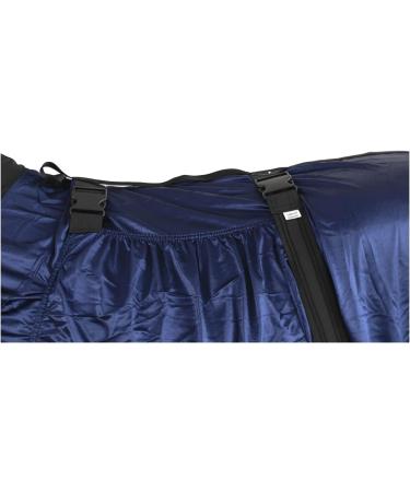 Marengos Eczema Ceiling Horse Blanket 125cm | Neck & Abdomen Protection | Insect-Resistant Fine-Meshed Fabric | Night Blue Outdoor Blanket with Double Front Closure - Buy Online on SooperMarket.com