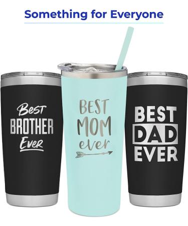 Best Sister Ever Insulated Stainless Steel Tumbler - Personalized Funny Mug for Coffee, Wine & Travel - Slide Close Lid & Straw - Mint/22 - Buy Online on SooperMarket.com