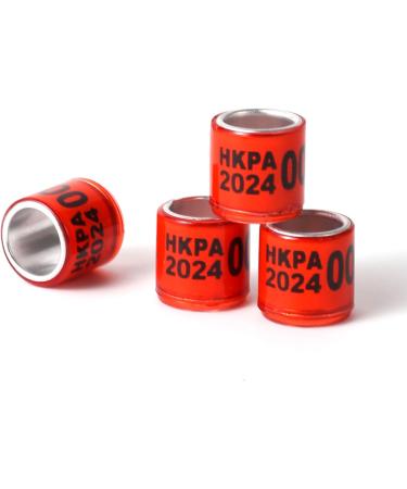 100PCs Multicolor Aluminum Pigeon Leg Rings | 2024 HKPA Training Footrings for Bird Identification | Durable Plastic Tauben Leg Bands - Buy Online on SooperMarket.com