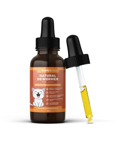 Natural Dewormer for Cats | Herbal Blend with 3 Powerful Medicinal Herbs | 100% Natural | Supports Gut & Intestinal Health | Gentle Yet Effective