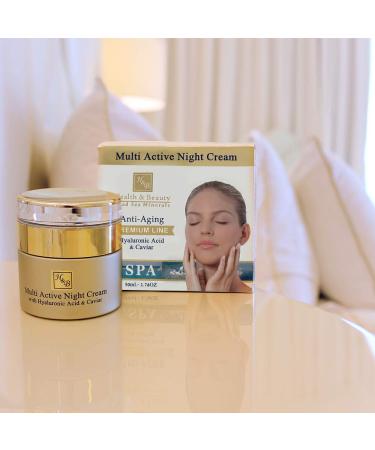 Buy H&B Multi-Active Night Cream - Anti-Aging Face Moisturizer with Hyaluronic Acid & Caviar Extract - International Shipping - Buy Online on SooperMarket.com