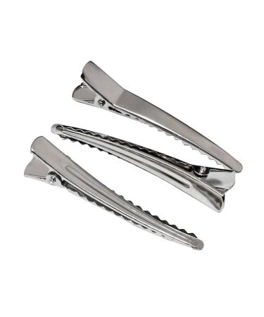HugeStore 60MM Metal Hair Clips Alligator Hair Clips Sectional Clip Clamps 50 PCS