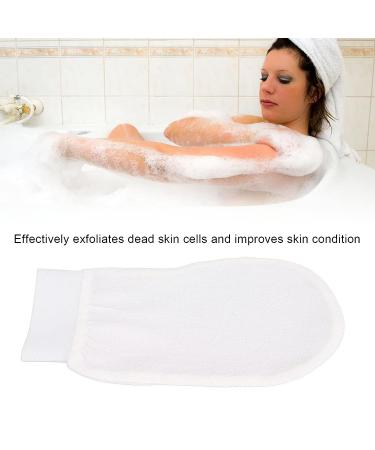 White Body Exfoliating Gloves - Removes Dead Skin for Bath Skincare - Buy Online on SooperMarket.com
