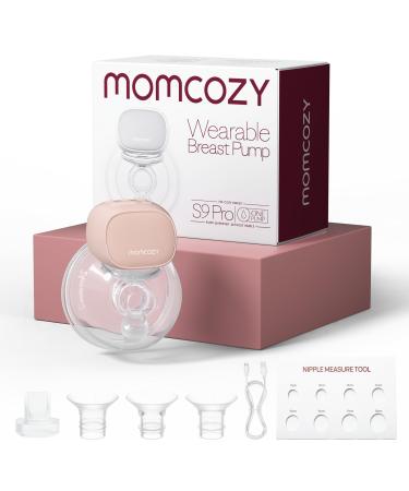 MomcoZy S9 per updated milk pump electrically portable free -handed milk pump with longest battery life and LED display electrical milk pump with 2 modes & 9 levels - 24mm pink 1 piece of pink