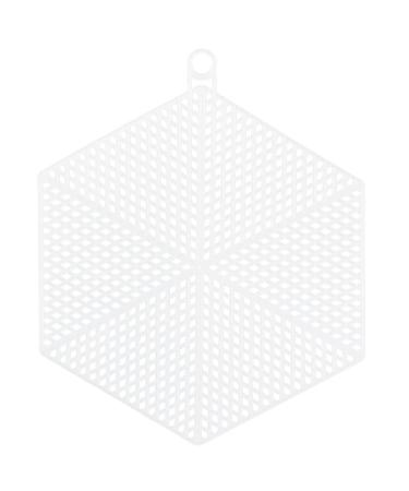 YHXiXi 10pcs Hexagon Shape Mesh White Plastic Canvas for Embroidery Plastic Canvas Craft, Knit and Crochet Projects 4.76x5.47 Inches