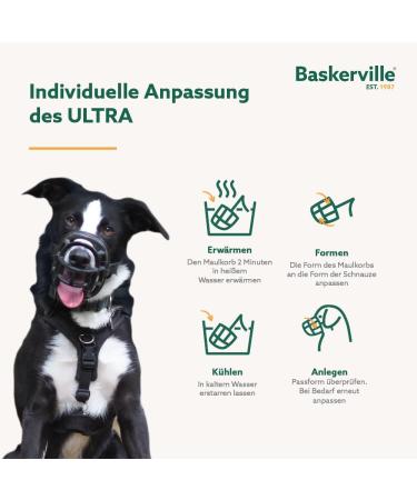 Buy Baskerville Ultra Muzzle Size 6 - Patented Design for Dogs to Pant Eat & Drink - Perfect for Large Breeds Prevents Biting & Wild Animal Browsing - Buy Online on SooperMarket.com