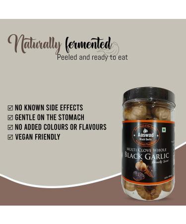 Multiclove Black Garlic 250g (8.8 OZ) - Ready-to-Eat Whole Bulbs by Aaswad Impex - Buy Online on SooperMarket.com