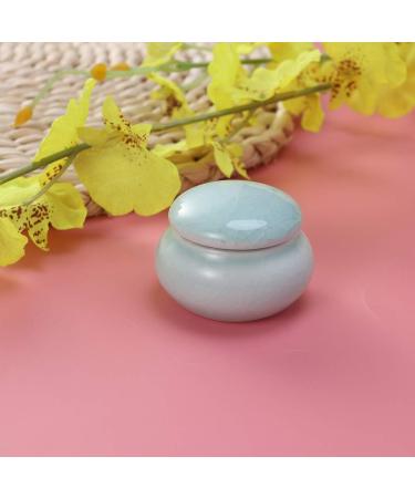 UPKOCH Mini Ceramic Cream Jars for Cosmetics & Toiletries - 4.6X2.7X3.5CM (Blue) - Perfect for Lotion Shampoo & Hand Cream Storage - Buy Online on SooperMarket.com