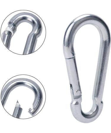 3 Inch Heavy Duty Steel Carabiner Snap Hooks - 12 Pack (8x80mm) for Hammock, Swing, Fitness, Camping, Hiking - Buy Online on SooperMarket.com