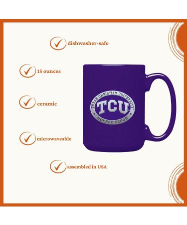 Heritage Pewter TCU 15 oz. Coffee Mug - Metal Pewter Inlay | Perfect for Coffee Beverages - Buy Online on SooperMarket.com