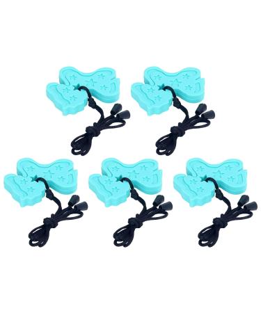 Sensory Chew Necklace for Home Use - Turquoise Green | Necklace Chewy Teether to Prevent Finger Sucking and Relieve Swelling with Beaded Edges - Buy Online on SooperMarket.com