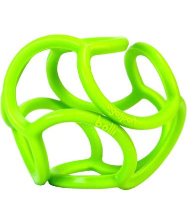 OgoBolli Teething Ring Tactile Sensory Ball Toy - Soft Non-Toxic Silicone - Green | Ages 3 Months - Buy Online on SooperMarket.com